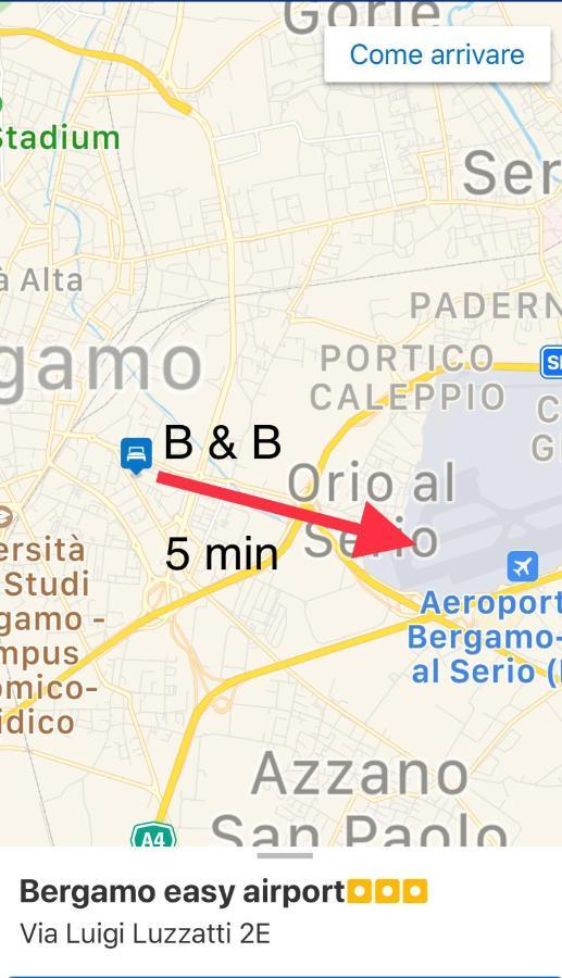 Bergamo Easy Airport Sleep&Fly Parking Leilighet Eksteriør bilde
